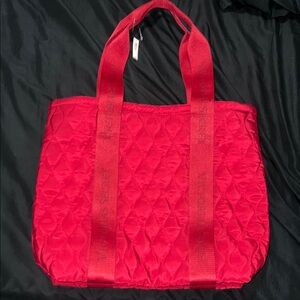 Victoria's Secret Vibrant Red Quilted Tote